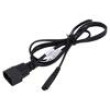 Kabel 2x0,5mm2 IEC C14 vidlice,IEC C7 zásuvka PVC 1,5m černá