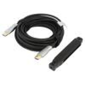 Kabel HDMI 2.1,optický HDMI vidlice,z obou stran 10m černá
