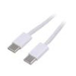 Kabel USB 2.0 USB C vidlice,z obou stran niklovaný 0,5m bílá