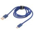 Kabel USB 2.0 USB A vidlice,USB C vidlice 1,2m modrá 100W