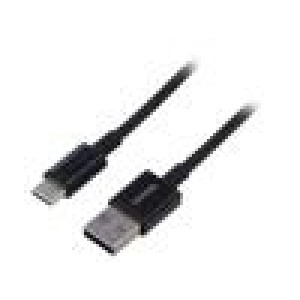 Kabel USB A vidlice,USB C vidlice 1m černá 66W
