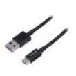Kabel USB A vidlice,USB C vidlice 2m černá 66W