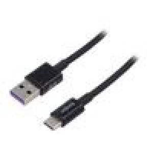 Kabel USB A vidlice,USB C vidlice 2m černá 66W