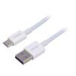 Kabel USB A vidlice,USB C vidlice 1m bílá 66W