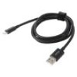 Kabel USB A vidlice,USB C vidlice 1m černá textilní 65W