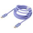 Kabel USB 2.0 USB C vidlice,z obou stran 2m fialová textilní