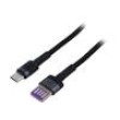 Kabel USB A zástrčka dvoustranná,USB C vidlice 1m černá 40W