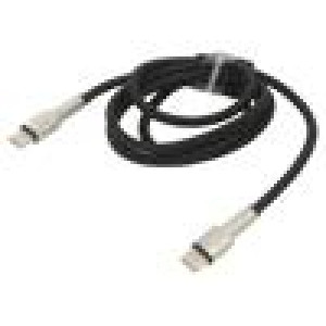 Kabel USB C vidlice,z obou stran 1m černá 100W