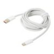 Kabel USB 2.0 USB A vidlice,USB C vidlice 2m bílá textilní