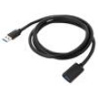 Kabel USB 3.0 USB A zásuvka,USB A vidlice 1,5m černá