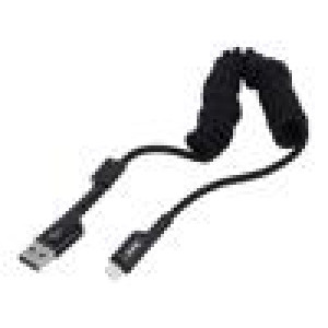 Kabel kroucený,USB 2.0 vidlice Apple Lightning,USB A vidlice