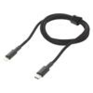 Kabel USB 2.0 vidlice Apple Lightning,USB C vidlice 1m černá
