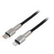 Kabel USB 2.0 vidlice Apple Lightning,USB C vidlice 1m černá