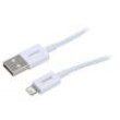 Kabel vidlice Apple Lightning,USB A vidlice 0,25m bílá 2,4A