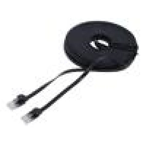 Světlovodný patch cord U/UTP 6 lanko Cu PVC černá 15m 32AWG