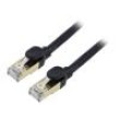 Patch cord F/UTP 7 lanko Cu PVC černá 1,5m 28AWG