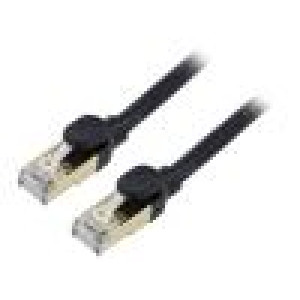 Patch cord F/UTP 7 lanko Cu PVC černá 1,5m 28AWG