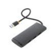 Hub USB USB A zásuvka x4,USB C zásuvka černá Počet portů: 5