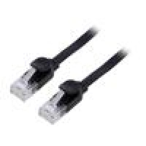 Světlovodný patch cord U/UTP 6 lanko Cu PVC černá 10m 32AWG
