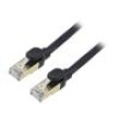 Patch cord F/UTP 7 lanko Cu PVC černá 1m 28AWG