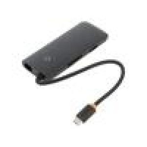 Hub USB černá Počet portů: 6 0,22m