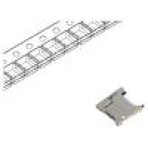 Konektor: pro karty microSD push-push SMT gold flash PIN: 8