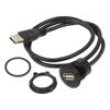 Kabel-adaptér USB A zásuvka,USB A vidlice USB 2.0 Dél: 0,6m