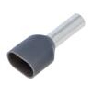 Hrot: trubičkový izolovaná,dvojité měď 4mm2 12mm pocínovaný