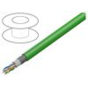 Vodič ETHERLINE® Cat.6a,SF/UTP 4x2x26AWG 6a lanko Cu PVC