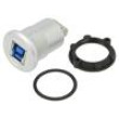 Adaptér USB A zásuvka,USB B zásuvka do panelu,matice zezadu