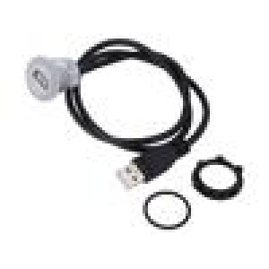 Kabel-adaptér USB A zásuvka,USB A vidlice USB 2.0 Dél: 0,6m