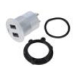 Adaptér do panelu,matice zezadu USB 2.0 Závit: M25 1÷10mm