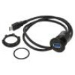 Adaptér USB A zásuvka,USB C vidlice do panelu,matice zezadu