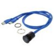 Kabel-adaptér USB A zásuvka x2,USB A vidlice x2 USB 3.0