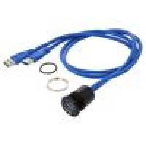 Kabel-adaptér USB A zásuvka x2,USB A vidlice x2 USB 3.0