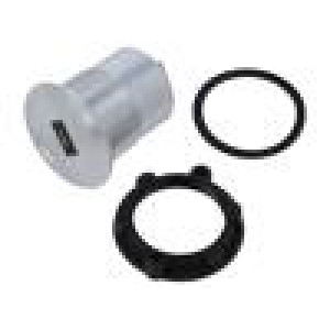 Adaptér do panelu,matice zezadu USB 2.0 Závit: M22 1÷10mm