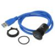 Kabel-adaptér USB A zásuvka,USB A vidlice USB 3.0 Dél: 0,6m