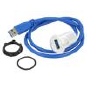 Kabel-adaptér USB A zásuvka,USB A vidlice USB 3.0 Dél: 0,6m