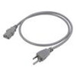 Kabel 3x0,75mm2 IEC C13 zásuvka,NEMA 5-15 (B) vidlice PVC 1m