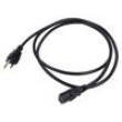 Kabel 3x0,75mm2 IEC C13 zásuvka,NEMA 5-15 (B) vidlice PVC 3m
