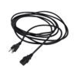 Kabel 3x0,75mm2 IEC C13 zásuvka,NEMA 5-15 (B) vidlice PVC 5m