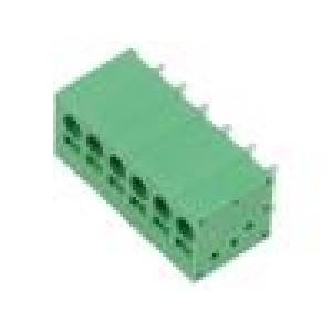 Svorkovnice do plošného spoje úhlový 5mm póly: 6 na PCB 32A