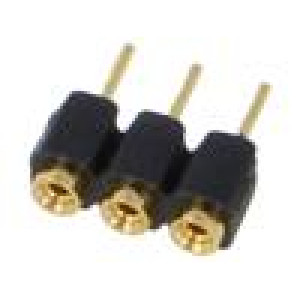Zásuvka kolíkové zásuvka PIN: 3 přímý 2,54mm THT 1x3 zlacený