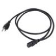 Kabel 3x0,75mm2 IEC C13 zásuvka,NEMA 5-15 (B) vidlice PVC