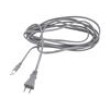 Kabel 2x0,75mm2 IEC C7 zásuvka,JIS 8303 vidlice PVC 5m šedá