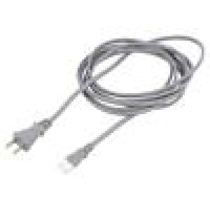 Kabel 2x0,75mm2 IEC C7 zásuvka,JIS 8303 vidlice PVC 1,8m