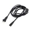 Kabel 2x0,75mm2 IEC C7 zásuvka,JIS 8303 vidlice PVC 3m černá