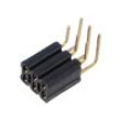 Zásuvka kolíkové zásuvka PIN: 6 přímý 2,54mm THT 2x3 zlacený
