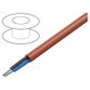 Vodič SiHF-J 2x0,5mm2 Cu lanko silikon červenohnědá