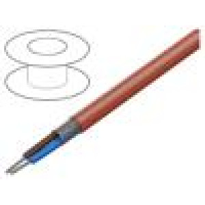Vodič SiHF+C 2x0,75mm2 Cu lanko silikon červenohnědá